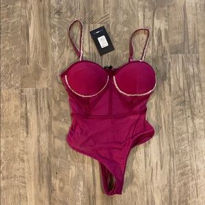 Bodysuit corset with diamonds